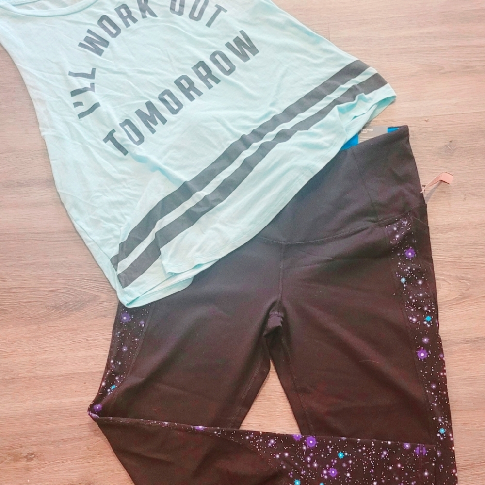 NWT VSPINK GALAXY RARE LEGGINGS & TANK